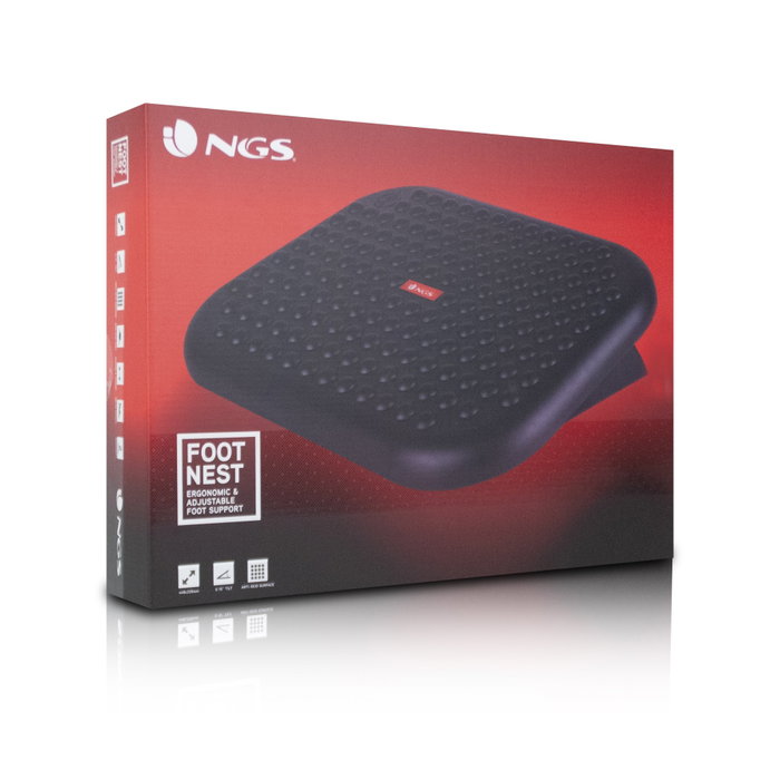 NGS Footnest Reposapiés Ergonómico Negro
